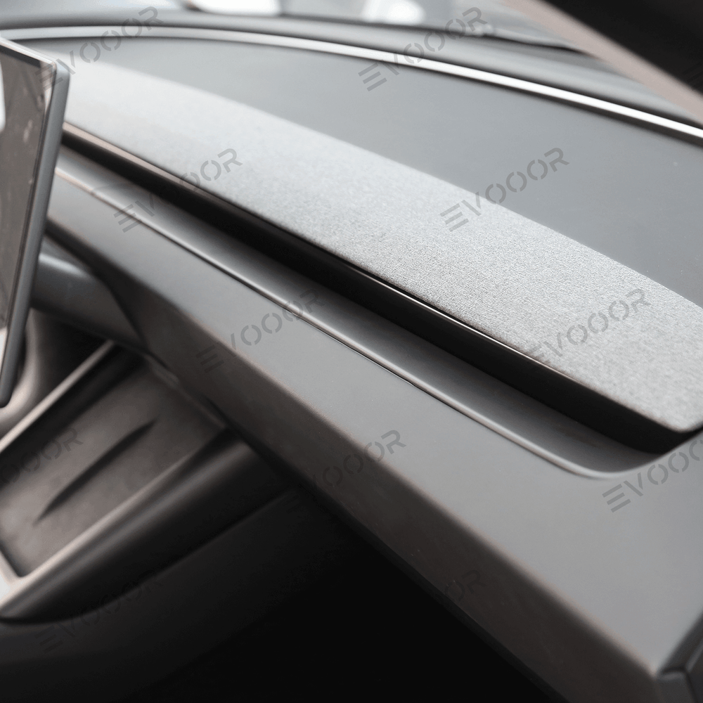 2024 Model 3 Highland Dashboard Cover Segmented Long Decorative Strip (Carbon Fiber Pattern ABS) for Tesla - Evooor