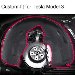 Tesla Model 3 Quiet-Drive Wheel Protectors (Set of 2) - Noise Reduction Technology - Evooor