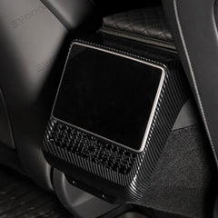 2024 Model 3 Highland Plaid Rear Air Vent Screen Protector Frame (Carbon Fiber Pattern ABS) For Tesla - Evooor