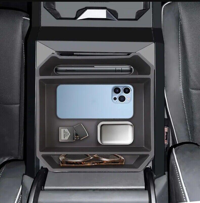 Flocked Liner Armrest Storage Box(ABS) For Tesla Cybertruck - Evooor