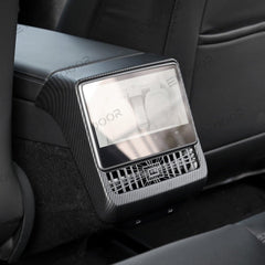 2024 Model 3 Highland Plaid Rear Air Vent Screen Protector Frame (Carbon Fiber Pattern ABS) For Tesla - Evooor
