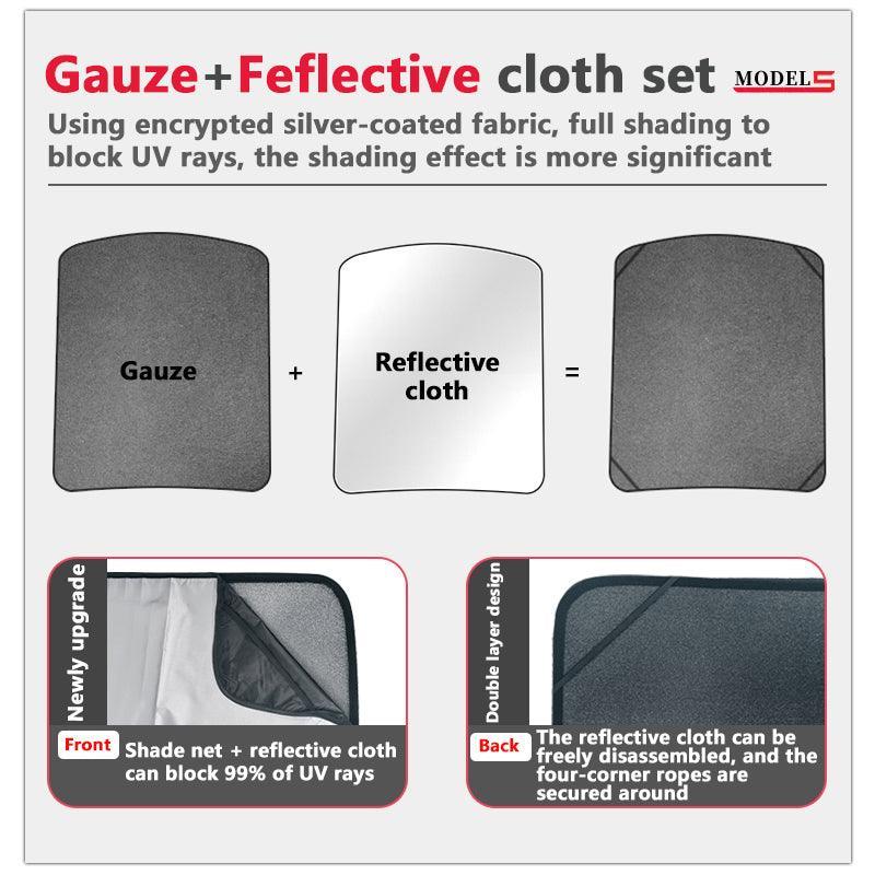 Model S Panoramic Sunshades Openable Sunroofs Sun Visor Accessories For Tesla(2015-2023) - Evooor