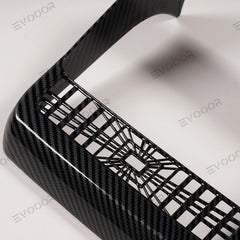 2024 Model 3 Highland Plaid Rear Air Vent Screen Protector Frame (Carbon Fiber Pattern ABS) For Tesla - Evooor