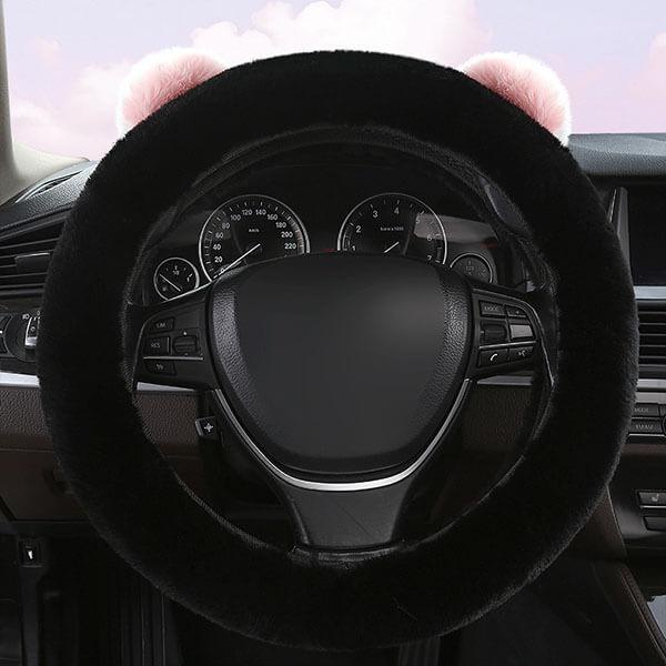 Model 3/Y/S/X Bear-Shaped Steering Wheel Protector for Tesla(2012-2024) - Evooor