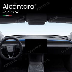 2024 Model 3 Highland Alcantara Dashboard Fabric Decorative Sticker Cover For Tesla - Evooor