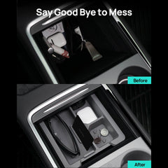 Model 3/Y Center Console Organizer, Cubby Drawer Storage Box for Tesla - Evooor