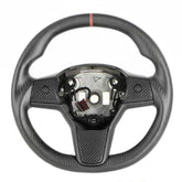 Luxury Full Carbon Fiber Steering Wheel Upgrade for Tesla Model 3 and Model Y - Evooor