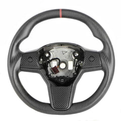 Luxury Full Carbon Fiber Steering Wheel Upgrade for Tesla Model 3 and Model Y - Evooor