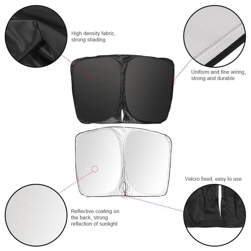 Tesla Model S(2012-2023) Privacy Thermal Insulated Curtains Window Sunshades - Tesla Camping Car Accesories for Sun Protection - Evooor
