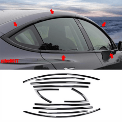 Model 3/Y Complete Chrome Delete Kit (10 Pcs) For Tesla(2017-2023) - Evooor