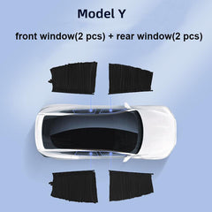 Tesla Side Window Track Slide Privacy Curtain Sunshade For Model 3/Y - Evooor