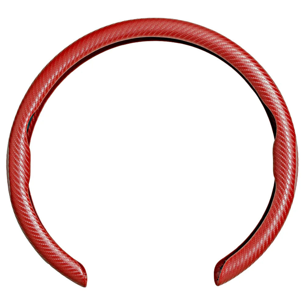 Leather Carbon Fiber Texture Anti-slip Steering Wheel Cover For VW ID.4 2025 - Evooor