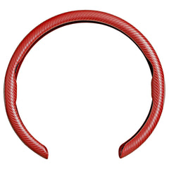 Leather Carbon Fiber Texture Anti-slip Steering Wheel Cover For VW ID.4 2025 - Evooor