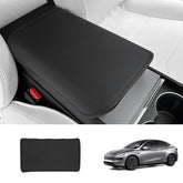 Nappa Leather Center Console Armrest Cover – Stylish Protection for Tesla Model Y Juniper 2025+ - Evooor
