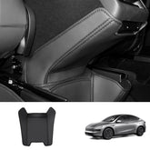 Rear Console Air Vent Guard – Napa Leather Kick Protection for Tesla Model Y Juniper 2025+ - Evooor
