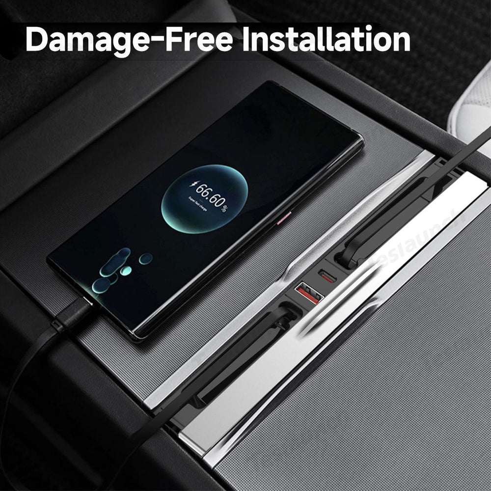 Tesla Model Y & Model 3 USB Hub with Dual Ports for Enhanced Connectivity - Evooor