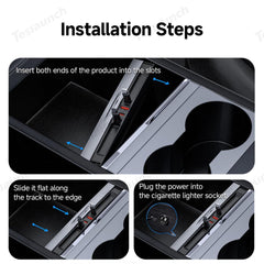 Tesla Model Y & Model 3 USB Hub with Dual Ports for Enhanced Connectivity - Evooor