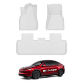 Custom Fit Juniper White TPE Interior Floor Mats & Cargo Liners Bundle for Tesla Model Y - Waterproof All-Weather Protection (2025 and Later Models) - Evooor