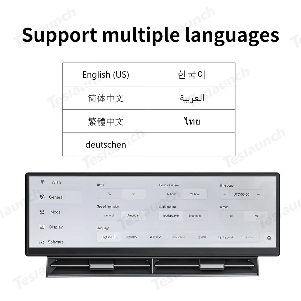 High Definition 10.88" Tesla Model 3/Y/Cybertruck Instrument Cluster Screen with Clear Display - Evooor