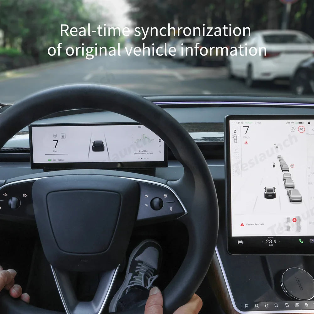 High Definition 10.88" Tesla Model 3/Y/Cybertruck Instrument Cluster Screen with Clear Display - Evooor