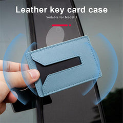 Model 3/Y Leather Key Card Holder For Tesla (2017-2024) - Evooor