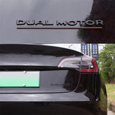 Model 3/Y/X/S Dual Motor' Decal Rear Trunk Wrap Emblem For Tesla(2012-2023) - Evooor