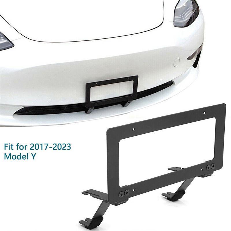 Tesla Model 3/Y No Drilling Front License Plate Frame Mount Holder Bracket - Evooor