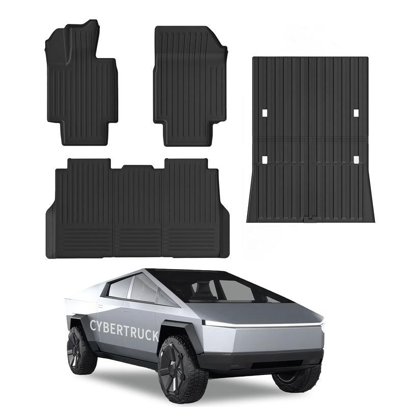 Tesla All Weather TPE Interior Floor Mats Cargo Liners Set for Cybertruck - Evooor