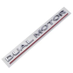 Model 3/Y/X/S Dual Motor' Decal Rear Trunk Wrap Emblem For Tesla(2012-2023) - Evooor