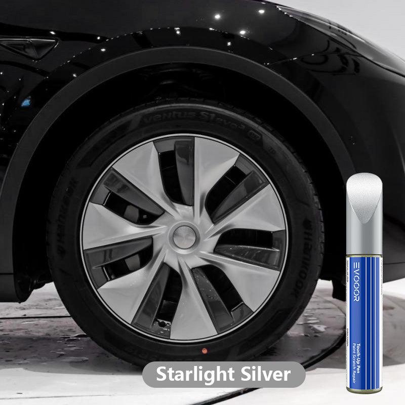 Tesla Model Y Wheel Rims Touch Up Paint - DIY Curb Rash Repair with Color-matched Touch Up Paint - Evooor