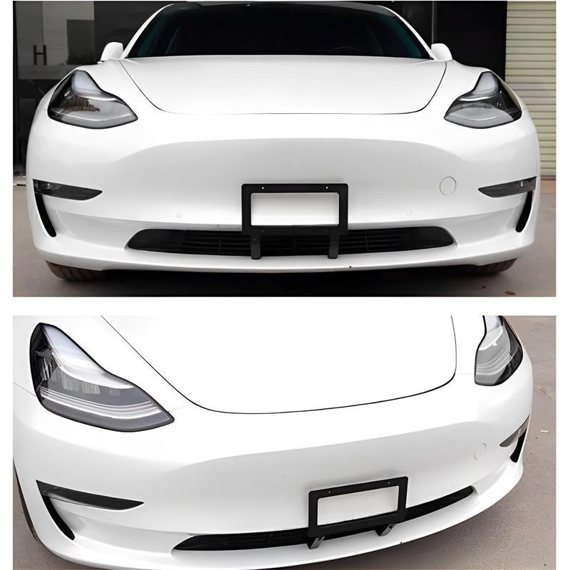 Tesla Model 3/Y No Drilling Front License Plate Frame Mount Holder Bracket - Evooor