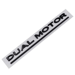 Model 3/Y/X/S Dual Motor' Decal Rear Trunk Wrap Emblem For Tesla(2012-2023) - Evooor