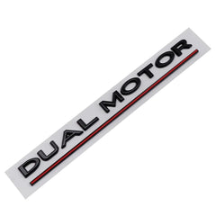 Model 3/Y/X/S Dual Motor' Decal Rear Trunk Wrap Emblem For Tesla(2012-2023) - Evooor
