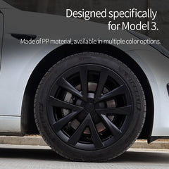 Model 3 Arachnid Wheel Cover 18 inch Sport Model S Plaid Version Wheel Cap 4PCS Matte For Tesla(2017-2023) - Evooor