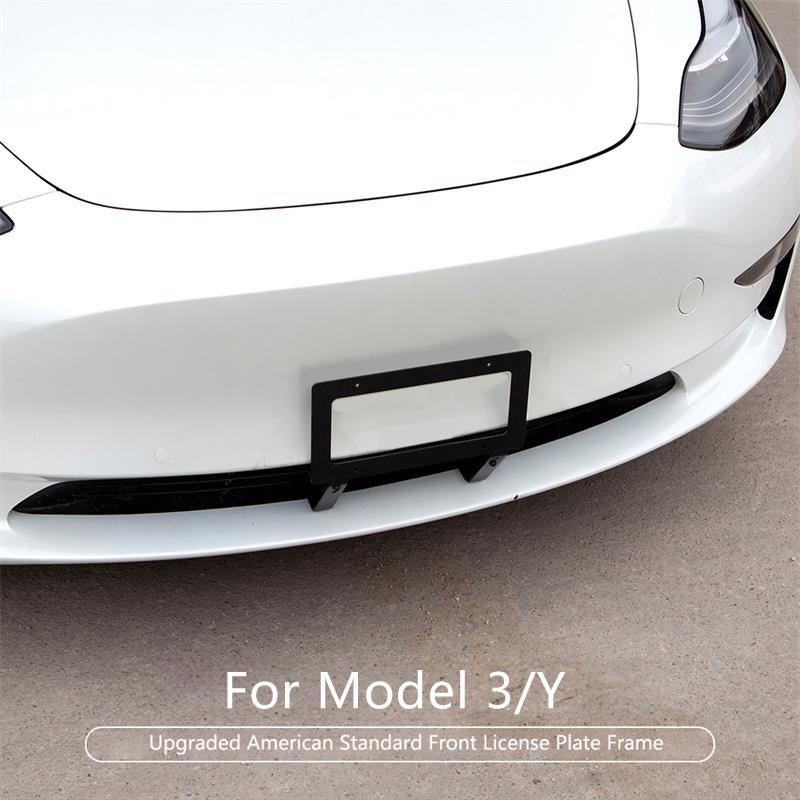 Tesla Model 3/Y No Drilling Front License Plate Frame Mount Holder Bracket - Evooor