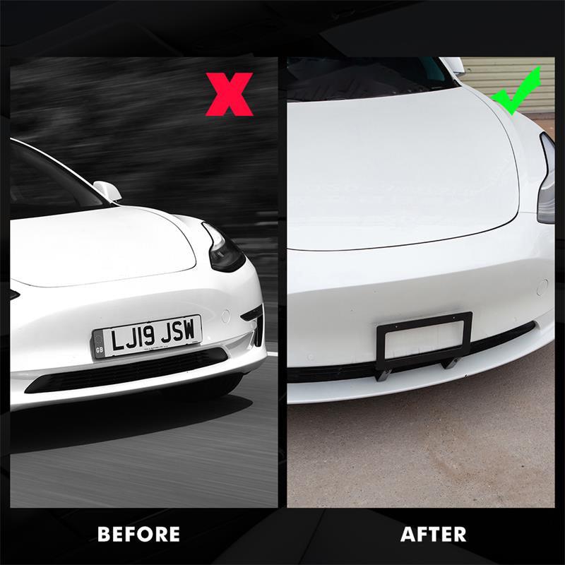 Tesla Model 3/Y No Drilling Front License Plate Frame Mount Holder Bracket - Evooor