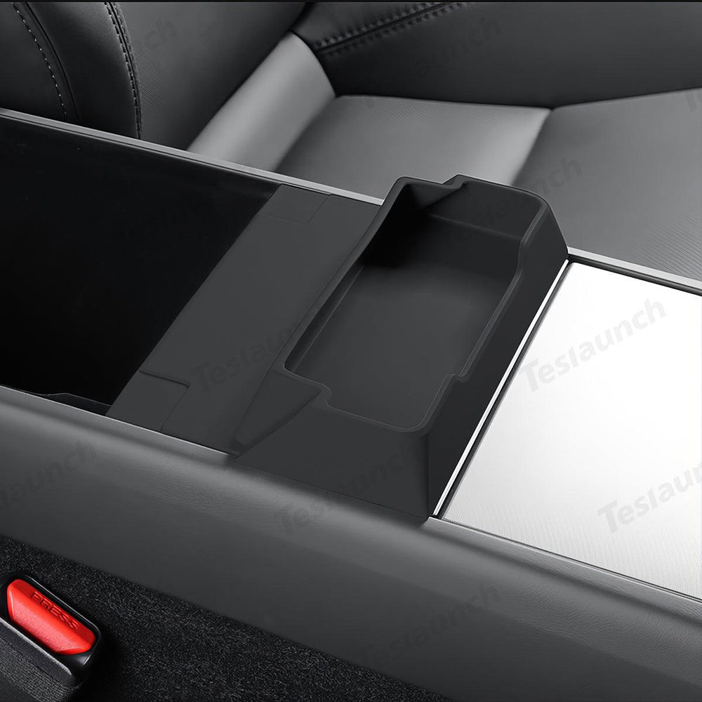 Multi-Functional Silicone Center Console Glasses Tray for Tesla Model Y Juniper 2025+ - Evooor