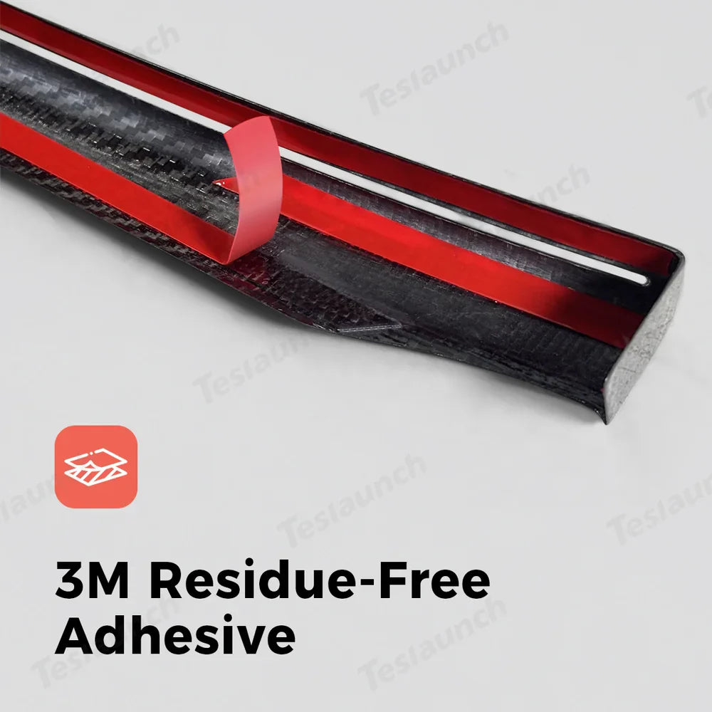 Glossy Carbon Fiber Door Panel Protectors for Tesla Model Y Juniper 2025+ (Set of 4) - Evooor