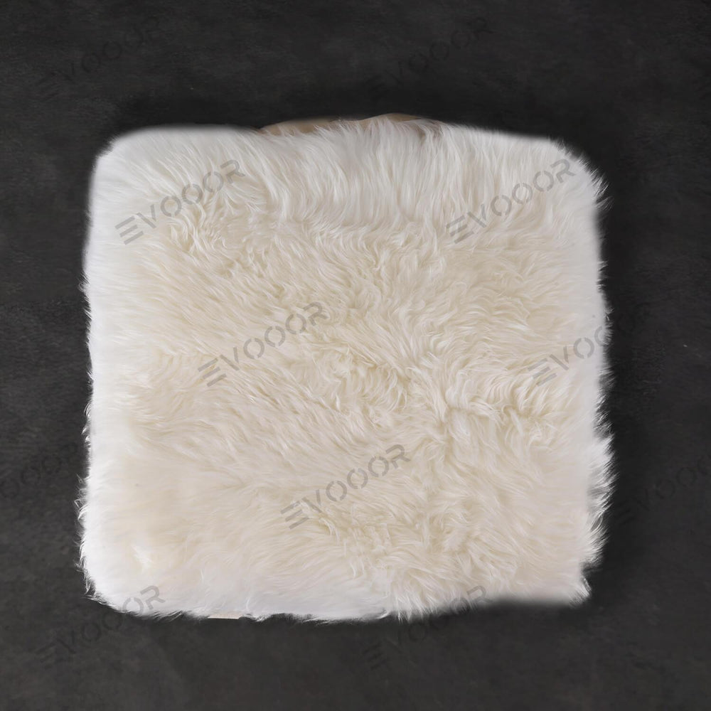 Faux Sheepskin Front Seat Covers Black/White For Tesla Model S/X/3/Y (2012-2023) 2PCS - Evooor