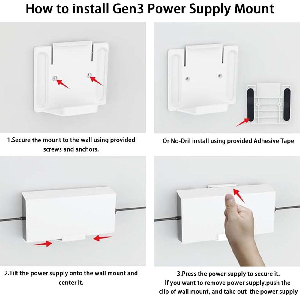 Wall Mount Kit for Starlink Gen 3 Router with Easy Installation - No Tools Needed - Evooor