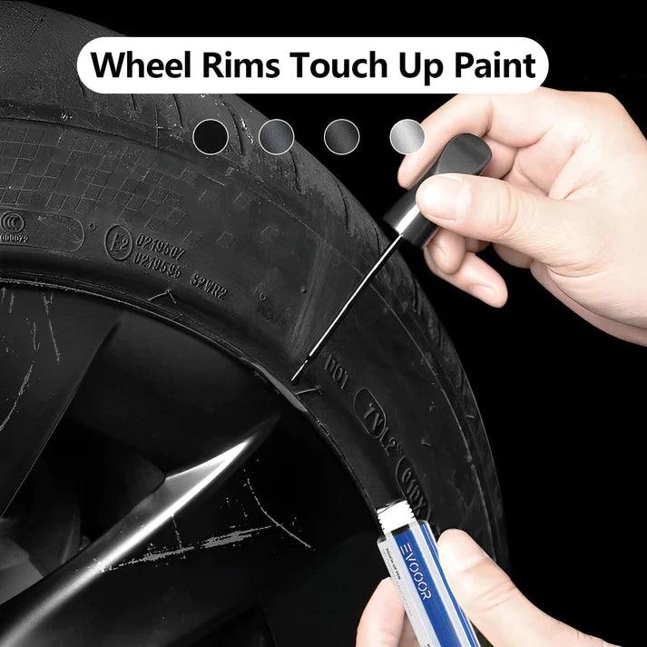Tesla Model Y Wheel Rims Touch Up Paint - DIY Curb Rash Repair with Color-matched Touch Up Paint - Evooor