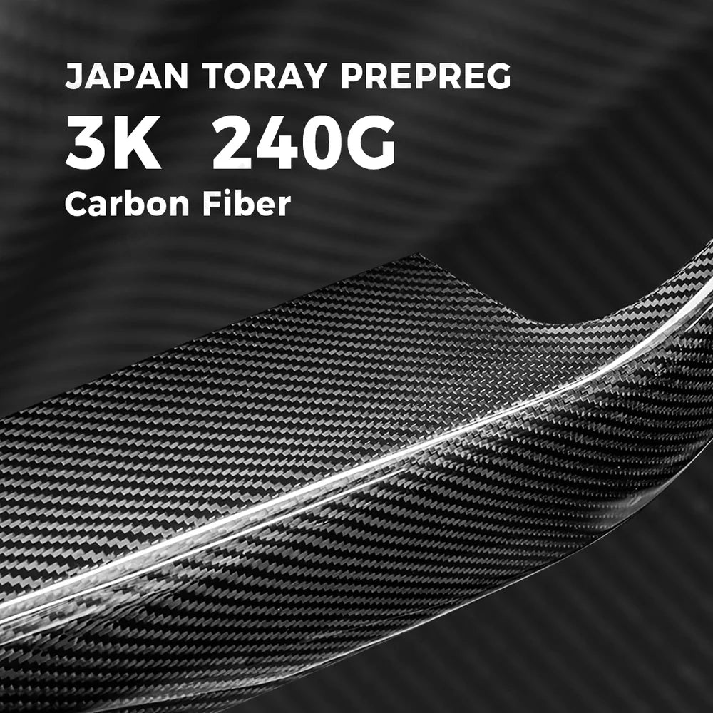 High-Quality Carbon Fiber Armrest Trims for Tesla Model Y Juniper 2025+ (Set of 4) - Evooor