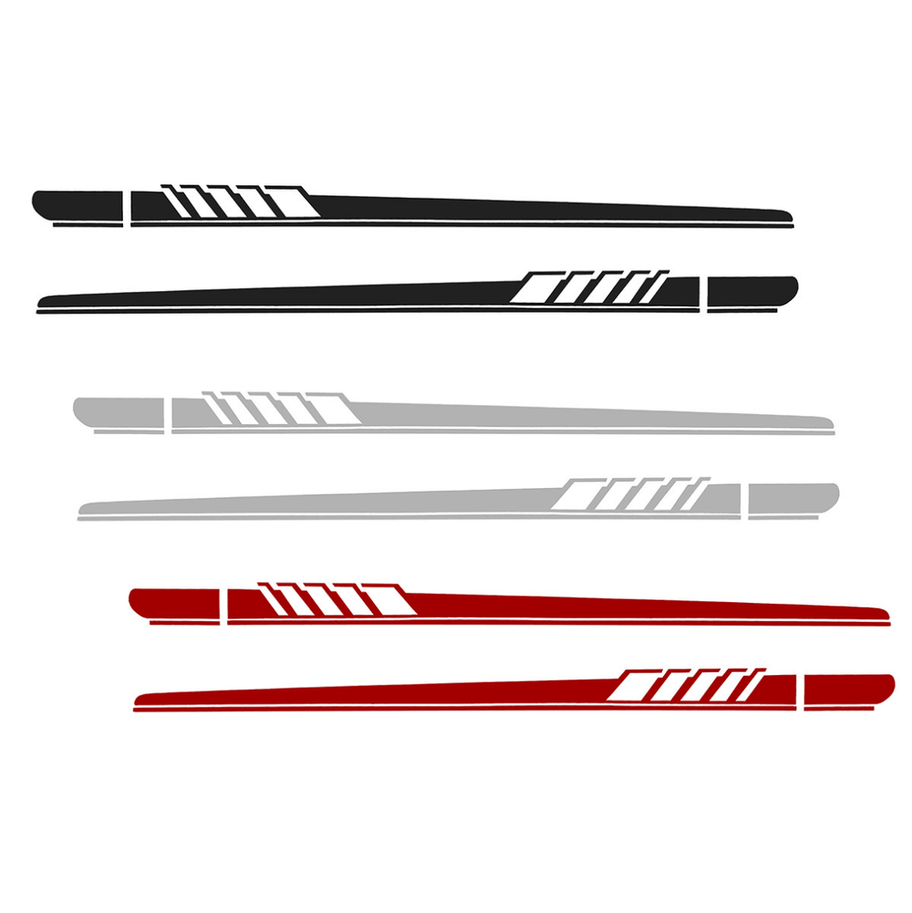 Custom Side Skirt Decal Sticker Set for Tesla Model 3/Y/S/X, Racing Stripe Design for Car Body Customization - Evooor