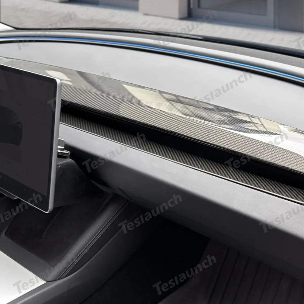 Carbon Fiber Dashboard Vent Trim Upgrade for Tesla Model Y 2025+ – Premium Juniper Finish - Evooor