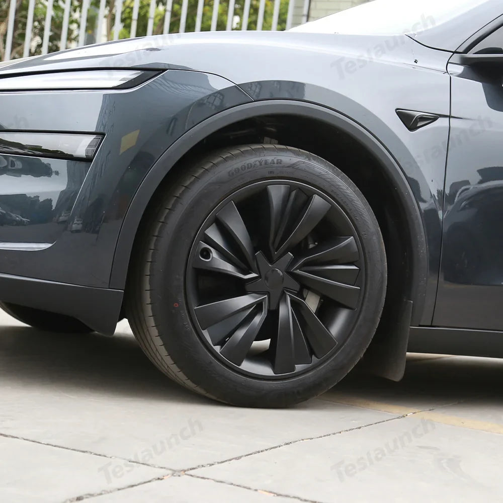 Turbine Style 19'' Crossflow Wheel Covers for Tesla Model Y 2025+ - Set of 4 Hubcaps - Evooor