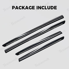 Glossy Carbon Fiber Door Panel Protectors for Tesla Model Y Juniper 2025+ (Set of 4) - Evooor