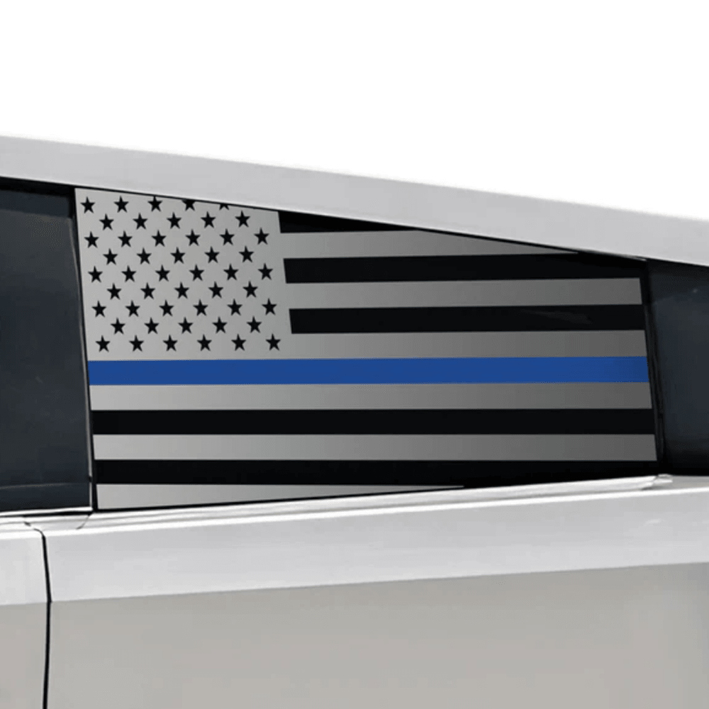 Rear Window American Flag Vinyl Stickers (2PCS) for Tesla Cybertruck - Evooor