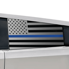 Rear Window American Flag Vinyl Stickers (2PCS) for Tesla Cybertruck - Evooor