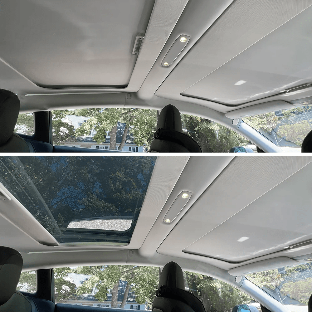 Sunshade Cover for Tesla Model 3/Y - Roll-Up Retractable Canopy with Fabric Design - Evooor