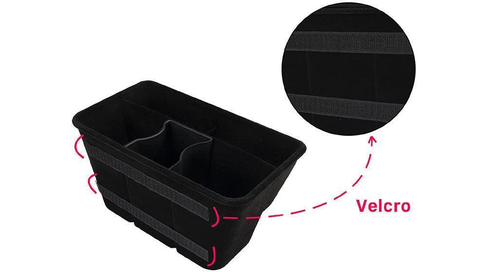 Tesla Model Y Backseat Storage Tray & Trash Can (2020-2023) - Evooor
